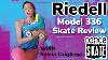 Riedell Solaris Premium Leather Roller Skates Size 5.5 with PowerDyne Neo Reactor